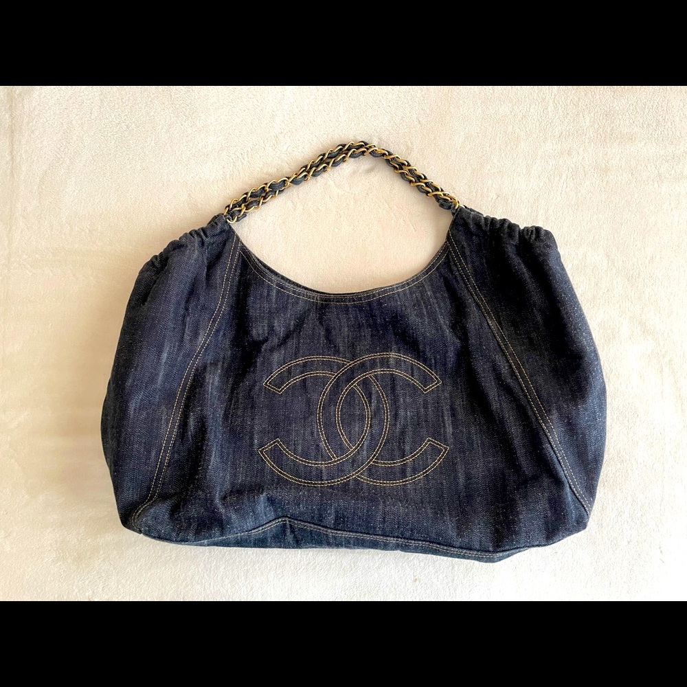 🔥Authentic Chanel Coco Cabas Denim with pouch